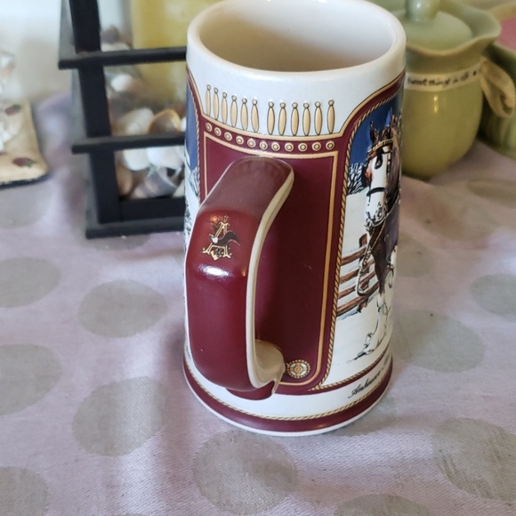 Budweiser Christmas Stein 1989 Collector's Series - Picture 3 of 6